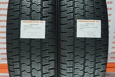 Подержанный нешипованная шина 235/65R16 Continental VancoFourSeason 2 118/116