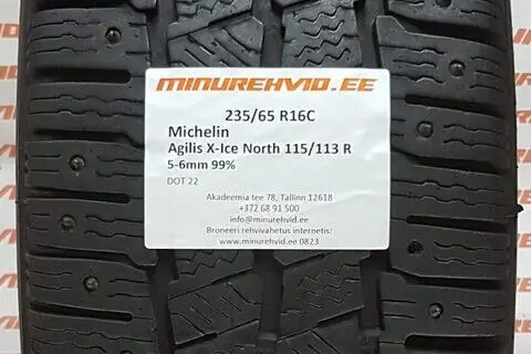 Kasutatud naastrehv 235/65R16 Michelin Agilis X-Ice North 115/113 R