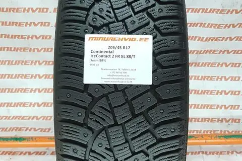 Kasutatud naastrehv 205/45R17 Continental IceContact 2 FR XL 88/T