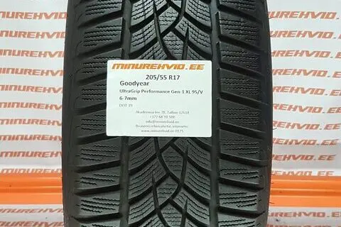 Kasutatud lamellrehv 205/55R17 GoodYear UltraGrip Performance Gen-1 XL 95/V