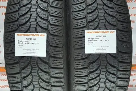 Kasutatud lamellrehv 215/40R17 Bridgestone Blizzak LM-32 FR XL 87/V