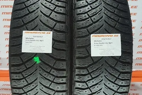 Kasutatud naastrehv 215/55R17 Michelin X-Ice North 4 XL 98/T