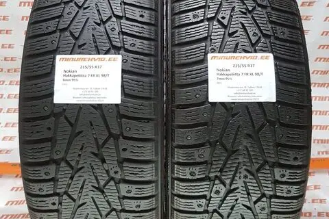 Kasutatud naastrehv 215/55R17 Nokian Hakkapeliitta 7 FR XL 98/T