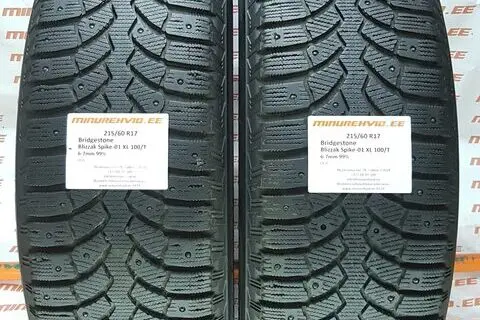 Kasutatud naastrehv 215/60R17 Bridgestone Blizzak Spike-01 XL 100/T