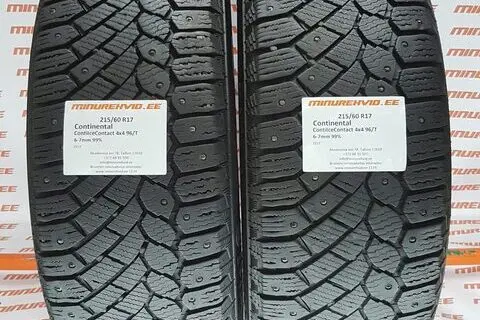 Kasutatud naastrehv 215/60R17 Continental ContiIceContact 4x4 96/T-