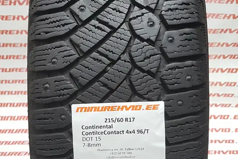 Kasutatud naastrehv 215/60R17 Continental ContiIceContact 4x4 96/T.