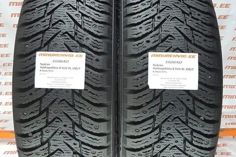 Kasutatud naastrehv 215/60R17 Nokian Hakkapeliitta 8 SUV XL 100/T