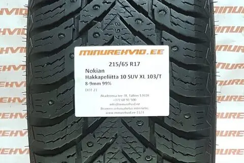 Kasutatud naastrehv 215/65R17 Nokian Hakkapeliitta 10 SUV XL 103/T