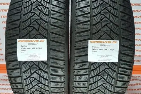 Kasutatud lamellrehv 225/50R17 Dunlop Winter Sport 5 FR XL 98/H/V