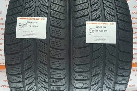 Kasutatud lamellrehv 225/50R17 Uniroyal MS plus 66 XL FR 98/V