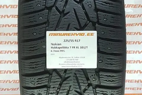 Kasutatud naastrehv 225/55R17 Nokian Hakkapeliitta 7 FR XL 101/T