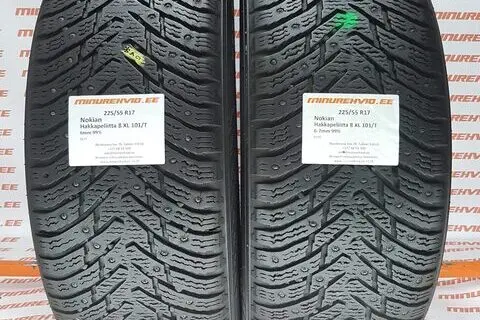Kasutatud naastrehv 225/55R17 Nokian Hakkapeliitta 8 XL 101/T
