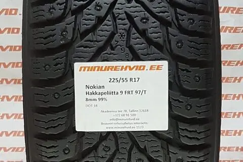 Kasutatud naastrehv 225/55R17 Nokian Hakkapeliitta 9 FRT 97/T
