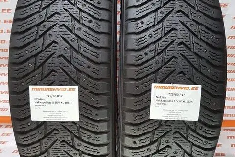 Kasutatud naastrehv 225/60R17 Nokian Hakkapeliitta 8 SUV XL 103/T