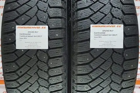 Kasutatud naastrehv 225/65R17 Continental ContiIceContact 4x4 102/T/