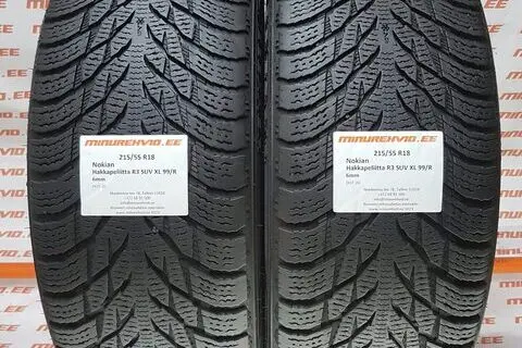 Kasutatud lamellrehv 215/55R18 Nokian Hakkapeliitta R3 SUV XL 99/R
