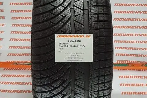 Kasutatud lamellrehv 235/40R18 Michelin Pilot Alpin PA4 FR XL 95/V/