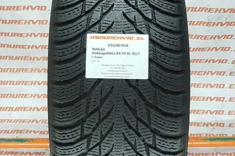 Kasutatud lamellrehv 235/40R18 Nokian Hakkapeliitta R3 FR XL 95/T