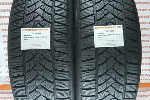 Kasutatud lamellrehv 235/60R18 Dunlop Winter Sport 5 SUV XL 107/H