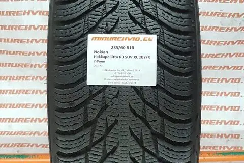 Kasutatud lamellrehv 235/60R18 Nokian Hakkapeliitta R3 SUV XL 107/R/