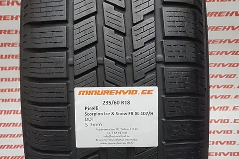 Kasutatud lamellrehv 235/60R18 Pirelli Scorpion Ice & Snow FR XL 107/H