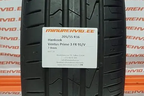 Kasutatud suverehv 205/55R16 Hankook Ventus Prime 3 FR 91/V