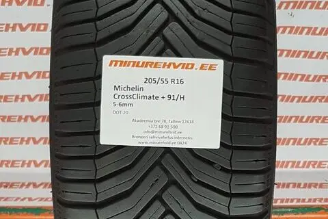 Kasutatud suverehv 205/55R16 Michelin CrossClimate + 91/H