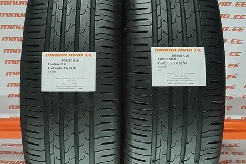 Kasutatud suverehv 205/60R16 Continental EcoContact 6 92/H/