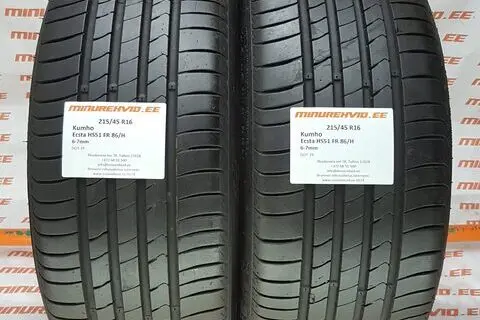 Kasutatud suverehv 215/45R16 Kumho Ecsta HS51 FR 86/H