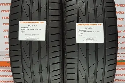 Used summer tire 205/45R17 Hankook Ventus S1 EVO 2 FR XL 88/W RSC *