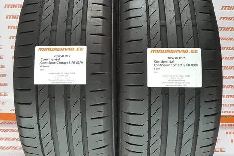 Used summer tire 205/50R17 Continental ContiSportContact 5 FR 89/V