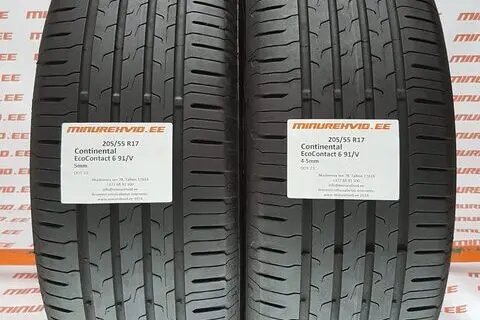 Used summer tire 205/55R17 Continental EcoContact 6 91/V