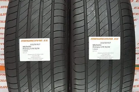 Used summer tire 215/50R17 Michelin Primacy 4 FR 91/W/