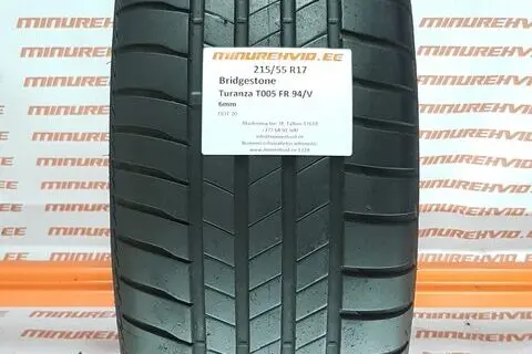 Used summer tire 215/55R17 Bridgestone Turanza T005 FR 94/V