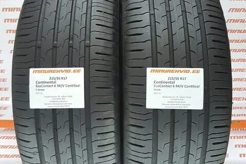 Used summer tire 215/55R17 Continental EcoContact 6 94/V ContiSeal