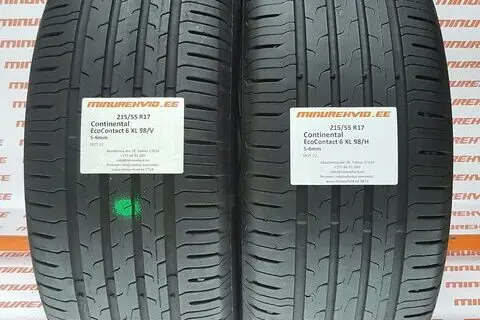 Used summer tire 215/55R17 Continental EcoContact 6 XL 98/H