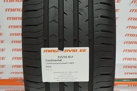 Used summer tire 215/55R17 Continental ContiPremiumContact 5 94/V