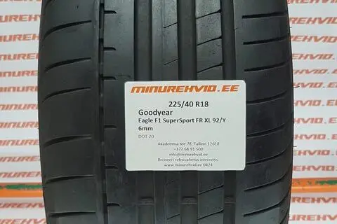 Used summer tire 225/40R18 GoodYear Eagle F1 SuperSport FR XL 92/Y