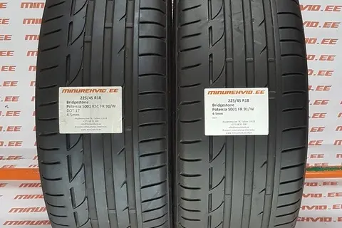Used summer tire 225/45R18 Bridgestone Potenza S001 FR 91/W