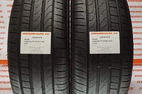 Подержанный летняя шина 225/45R18 Pirelli Cinturato P7 FR RSC 91/V/Y