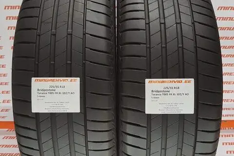Подержанный летняя шина 225/55R18 Bridgestone Turanza T005 FR XL 102/Y AO
