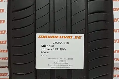 Подержанный летняя шина 225/55R18 Michelin Primacy 3 FR 98/V