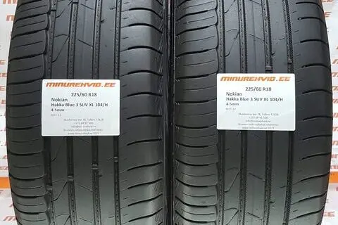 Used summer tire 225/60R18 Nokian Hakka Blue 3 SUV XL 104/H