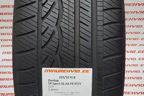 Kasutatud suverehv 235/50R18 Dunlop SP Sport 01 A/S FR 97/V