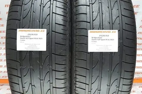 Подержанный летняя шина 235/45R19 Bridgestone Dueler H/P Sport FR XL 99/V