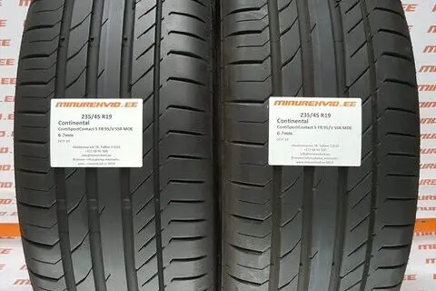 Подержанный летняя шина 235/45R19 Continental ContiSportContact 5 FR 95/V SSR MOE