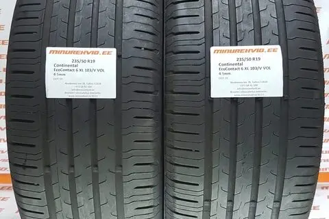 Подержанный летняя шина 235/50R19 Continental EcoContact 6 XL 103/V VOL