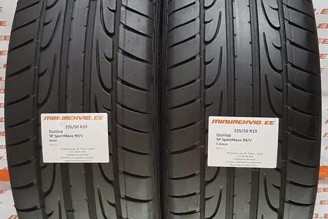 Подержанный летняя шина 235/50R19 Dunlop SP SportMaxx 99/V