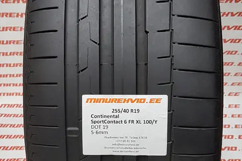 Kasutatud suverehv 255/40R19 Continental SportContact 6 FR XL 100/Y.
