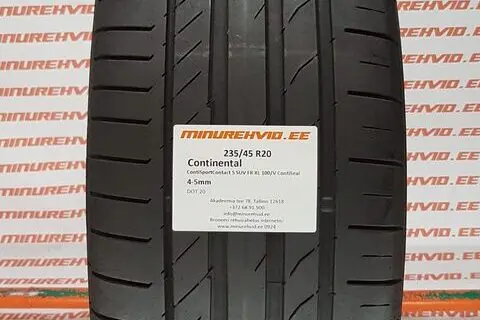 Used summer tire 235/45R20 Continental ContiSportContact 5 SUV FR XL 100/V ContiSeal